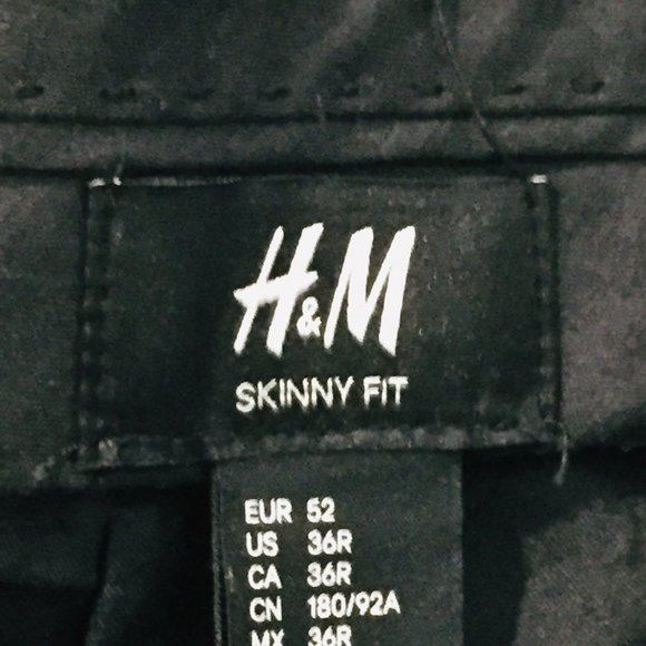 H&M Skinny Fit Men's Black Pants - Picture 4 of 9